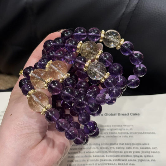 Women's Imitation Natural Uruguay Amethyst Light Luxury High-grade Bracelet