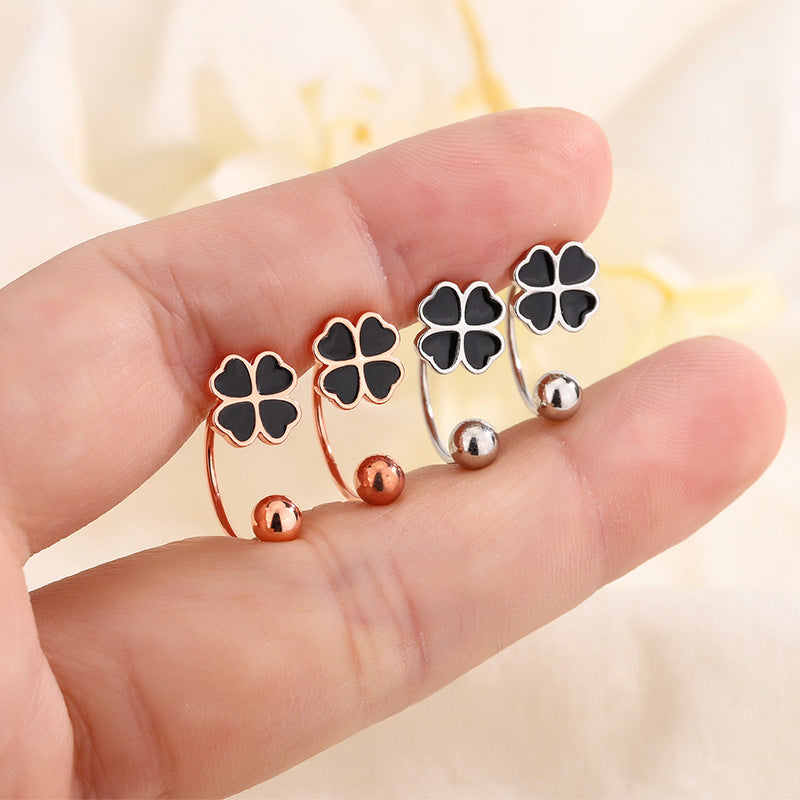 Trendy Temperament Screw Tightening Buckle Design Earrings