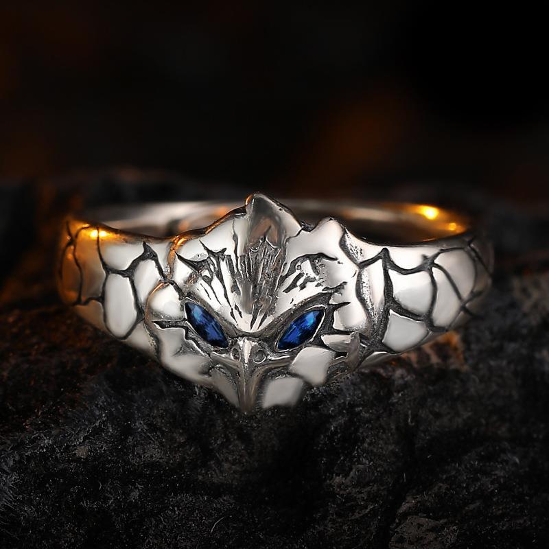 Men's Born Thai Sier Trendy Retro Niche Boys Personality Opening Index Rings