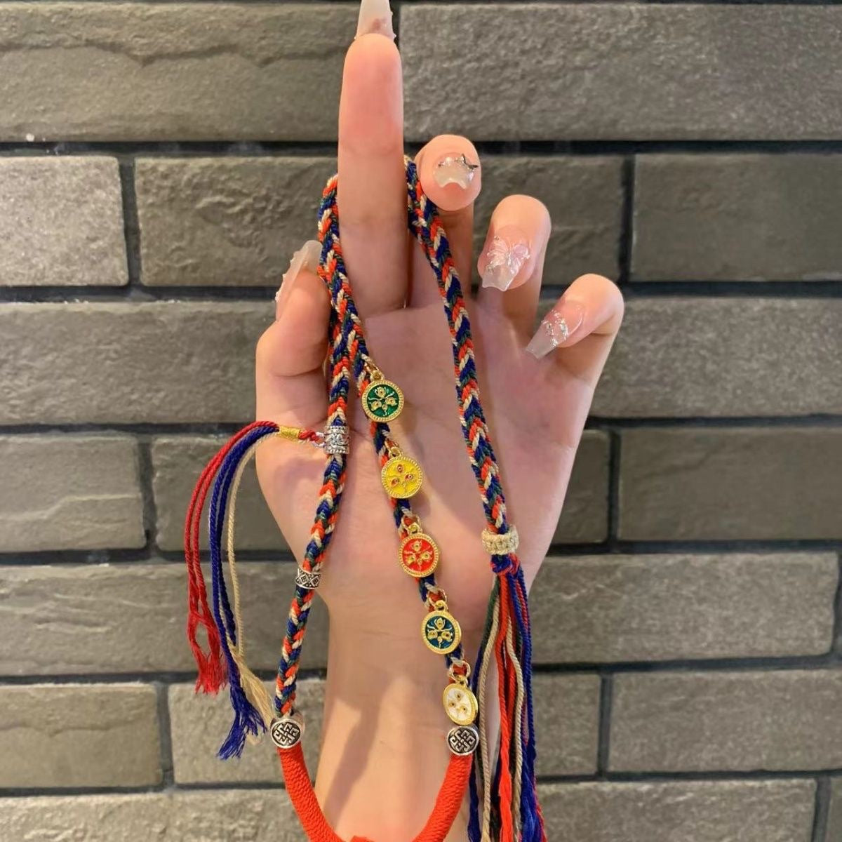 Style Tibet Beads Handmade Braided Rope Beeswax Amulet Bracelet