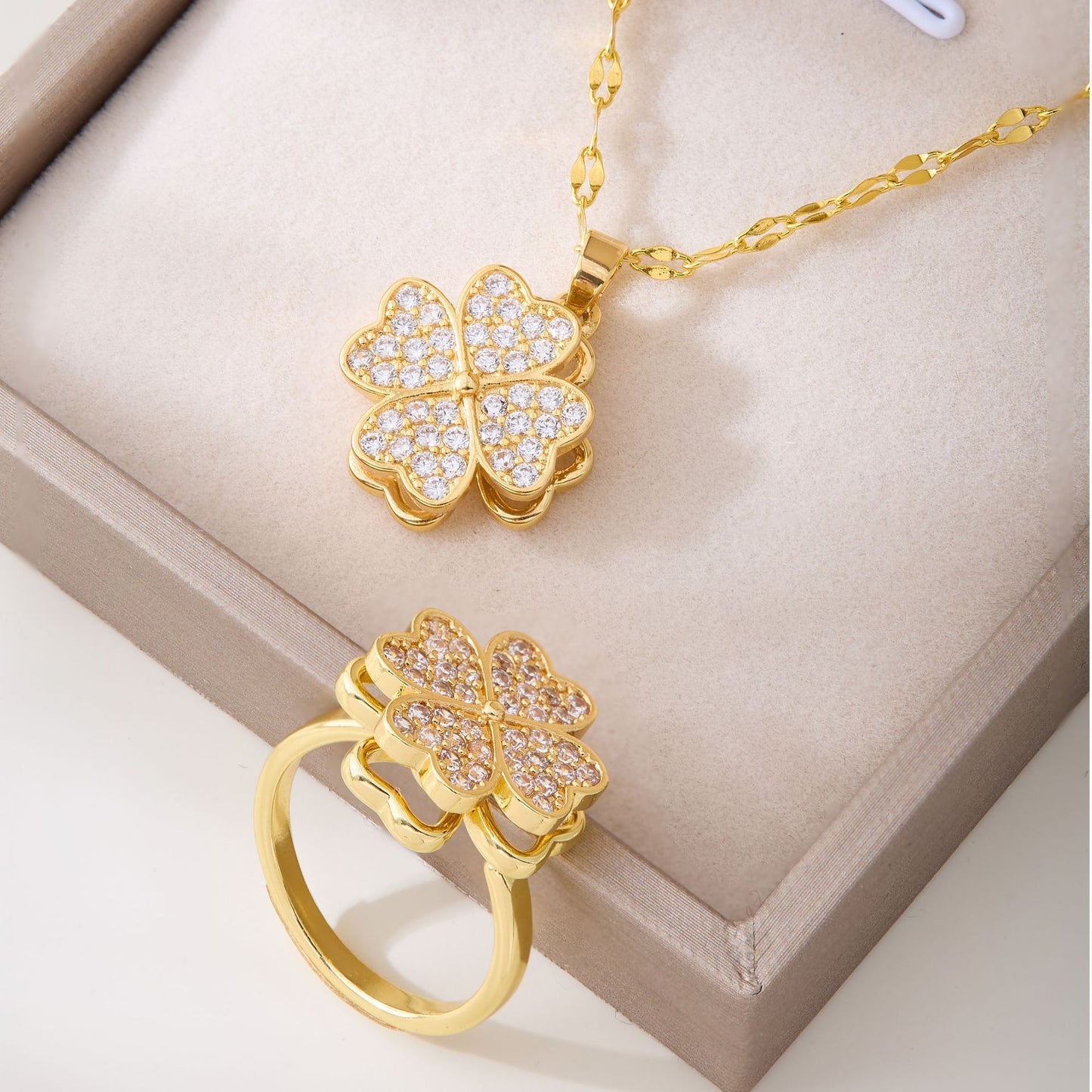 Stainless Steel Chain Waterproof Durable Colorfast Jewelry Set