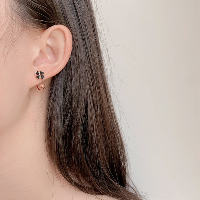 Trendy Temperament Screw Tightening Buckle Design Earrings