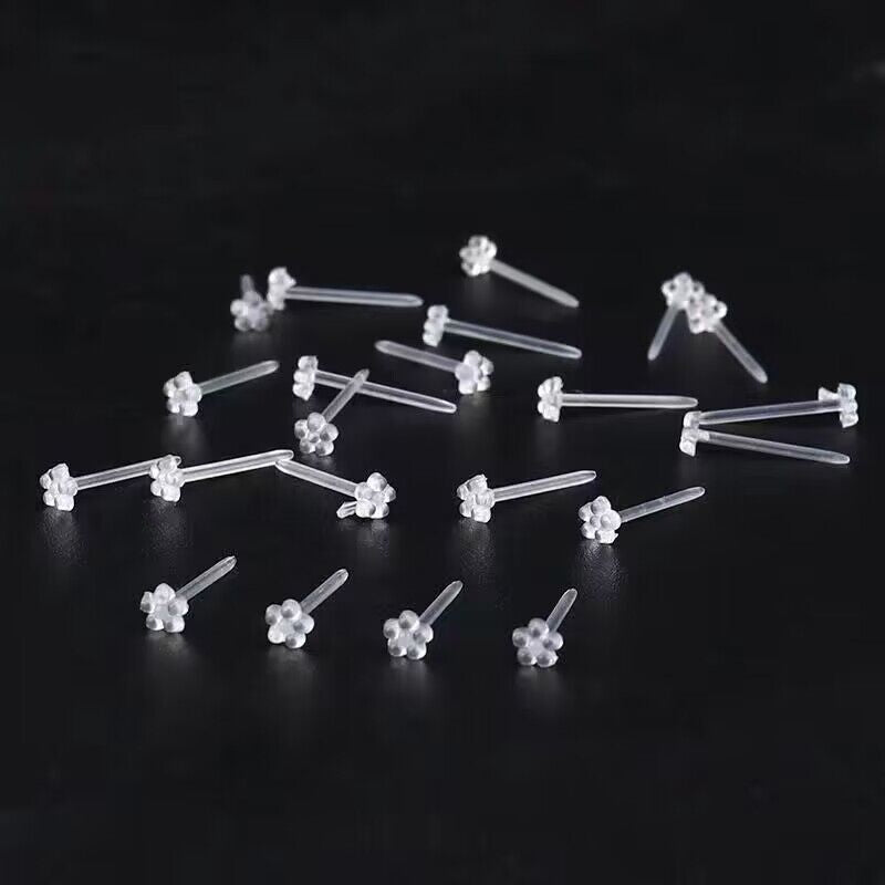 Stick Female Transparent Auricular Needle No Need Earrings