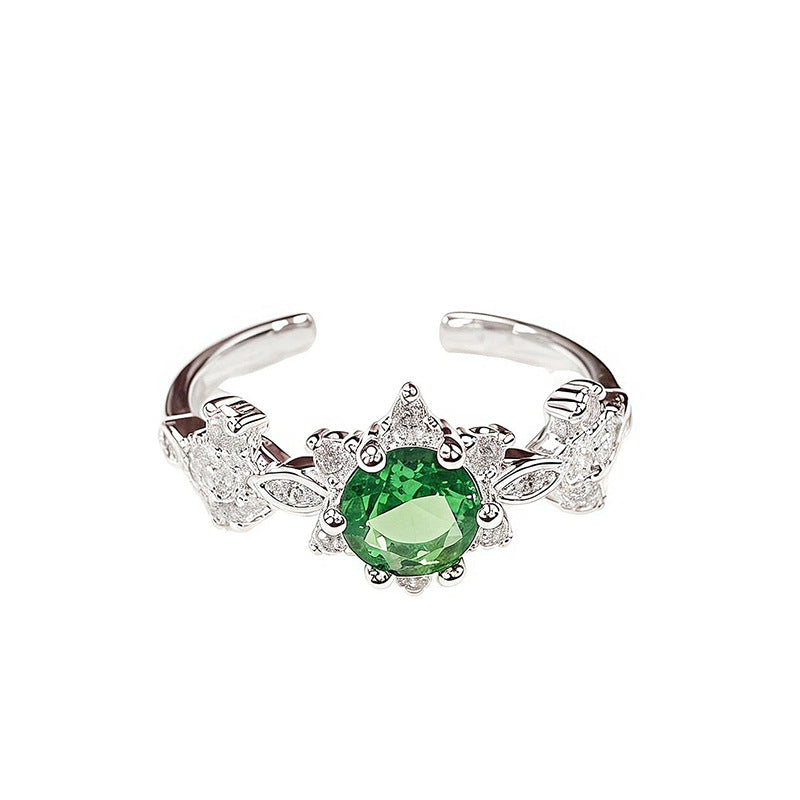 Cut Diamond In The Debris Female Simple Compact Design Geometric Ring