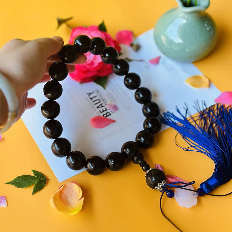 Ebony Beads African Purple Sandalwood Wooden Rosewood Crafts Buddha Bracelets