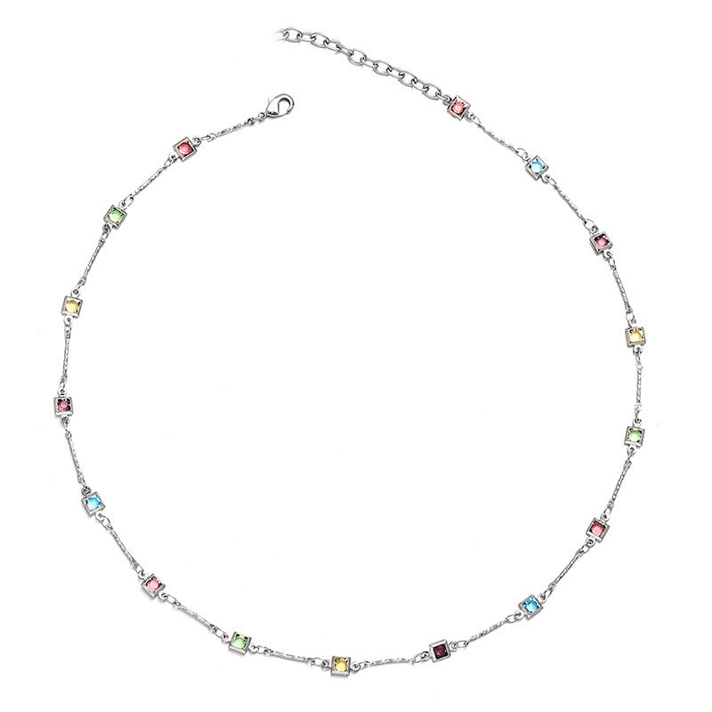 Women's Rainbow Tassel Light Luxury Minority Design Advanced Necklaces