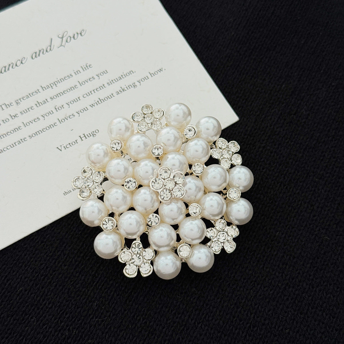Pearl Large Brooch Pin Collar Sunflower Brooches