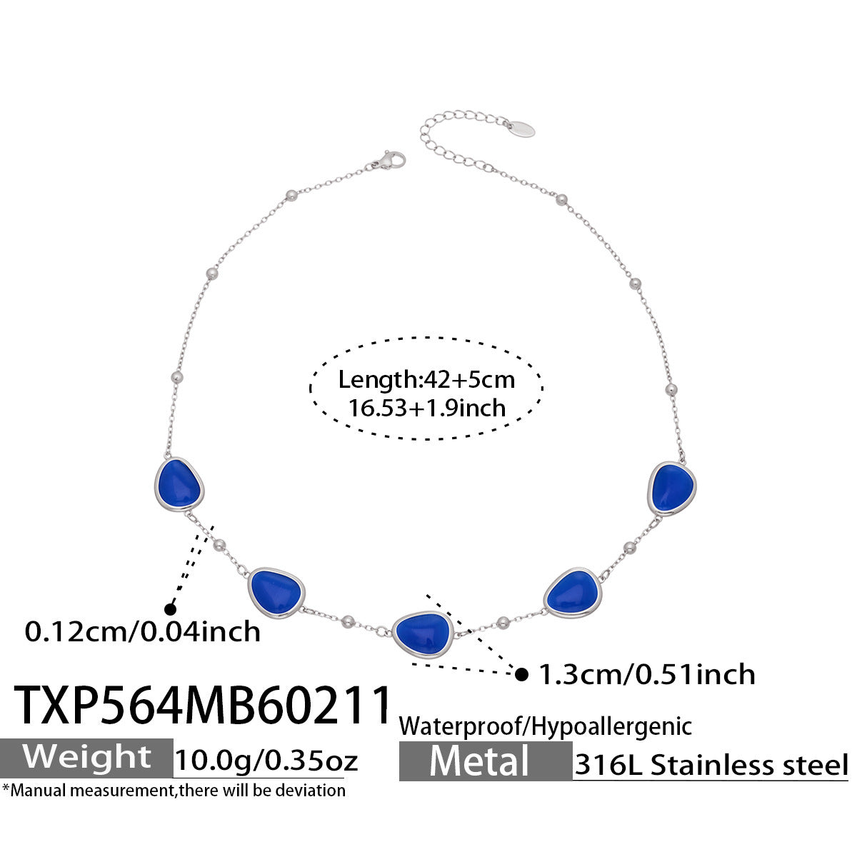 Li Affordable Luxury Style Cut Water Drop-shaped Opal Female Stainless Necklaces