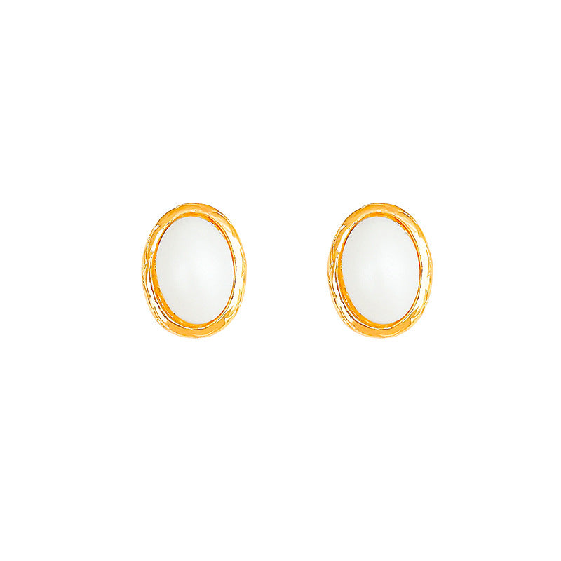 Women's Oval Pearl For Fashion Simple Style Earrings