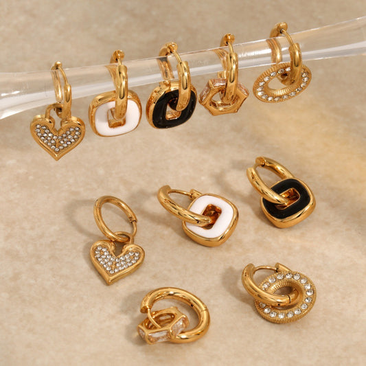 Steel Fashionable Elegant High-grade Love Titanium Earrings