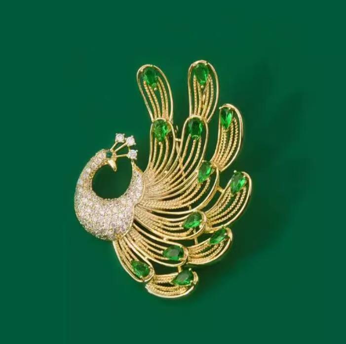 Women's Micro Zircon Brooch Exquisite Plant Pin Brooches