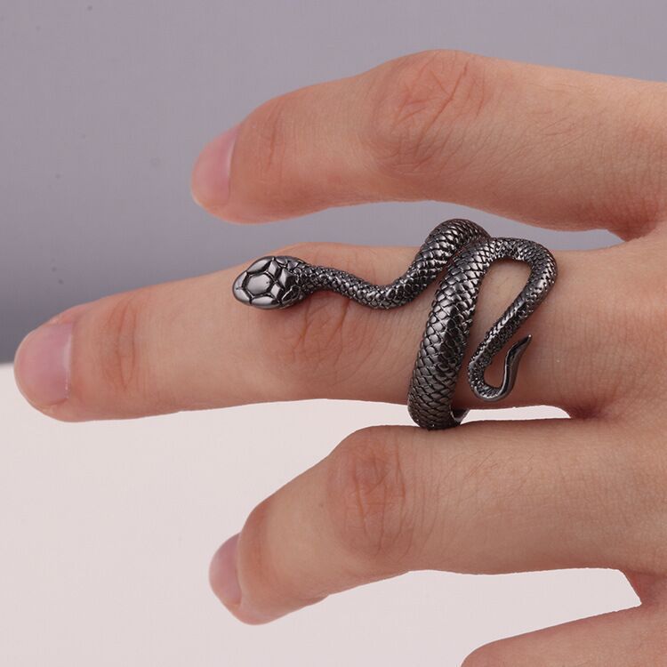 Elegant Cool Snake Retro Unisex Source Rings