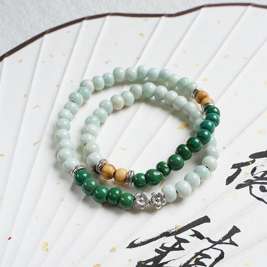 Circle Ceramic Mori Style Female Ethnic Bracelets