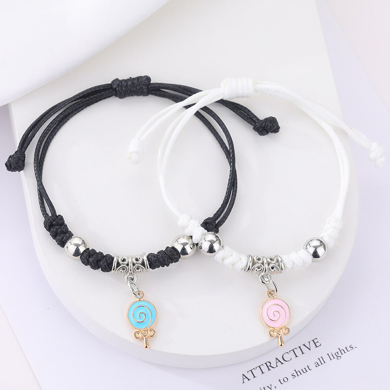 Cartoon Good-looking Woven Korean Style Fresh Carrying Strap Female Creative Bracelet