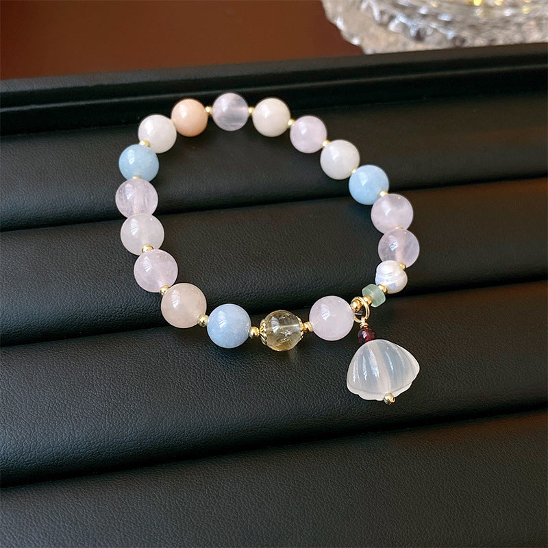 Women's Elastic Elegant Strawberry Quartz Light Luxury Bracelets