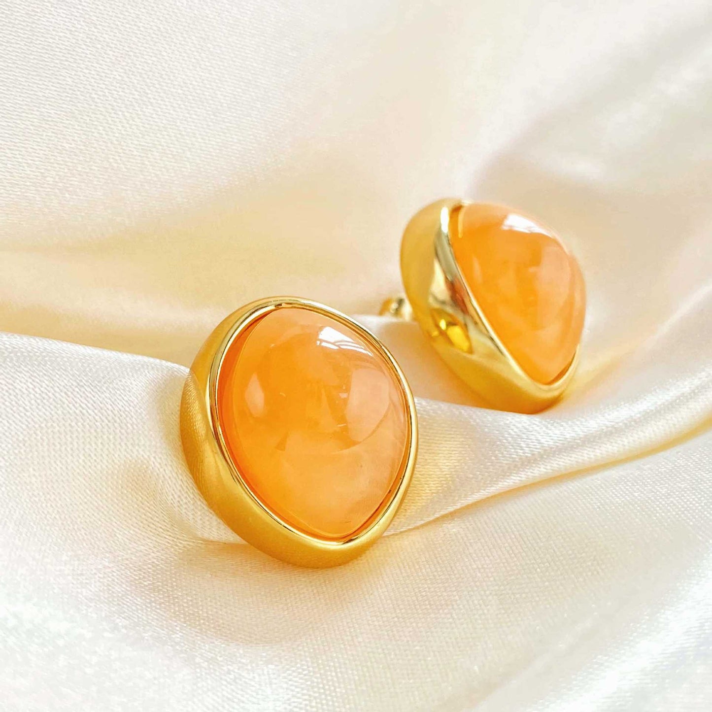 Women's Resin For French Entry Lux Smudges Ornamental Stone High-grade Earrings