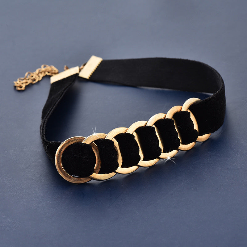 Hip Hop Circle Throw The Clavicle Chain Collar