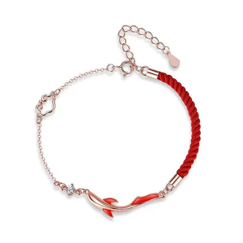 Koi Female Design Landed Red Rope Fashion Gift Girlfriend For Bracelet