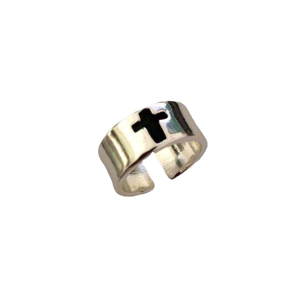 Gold Cross Simple Graceful Index Finger Rings