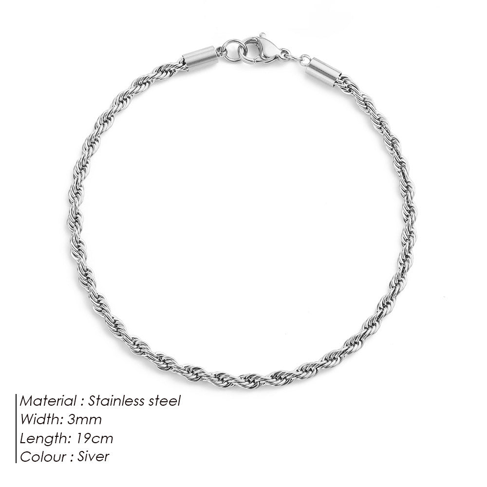 Women's American Simple Personalized Gold Twist Bracelets