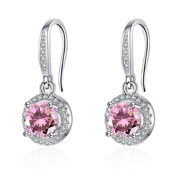 Moissanite Ear Female With Hearts Sterling Earrings
