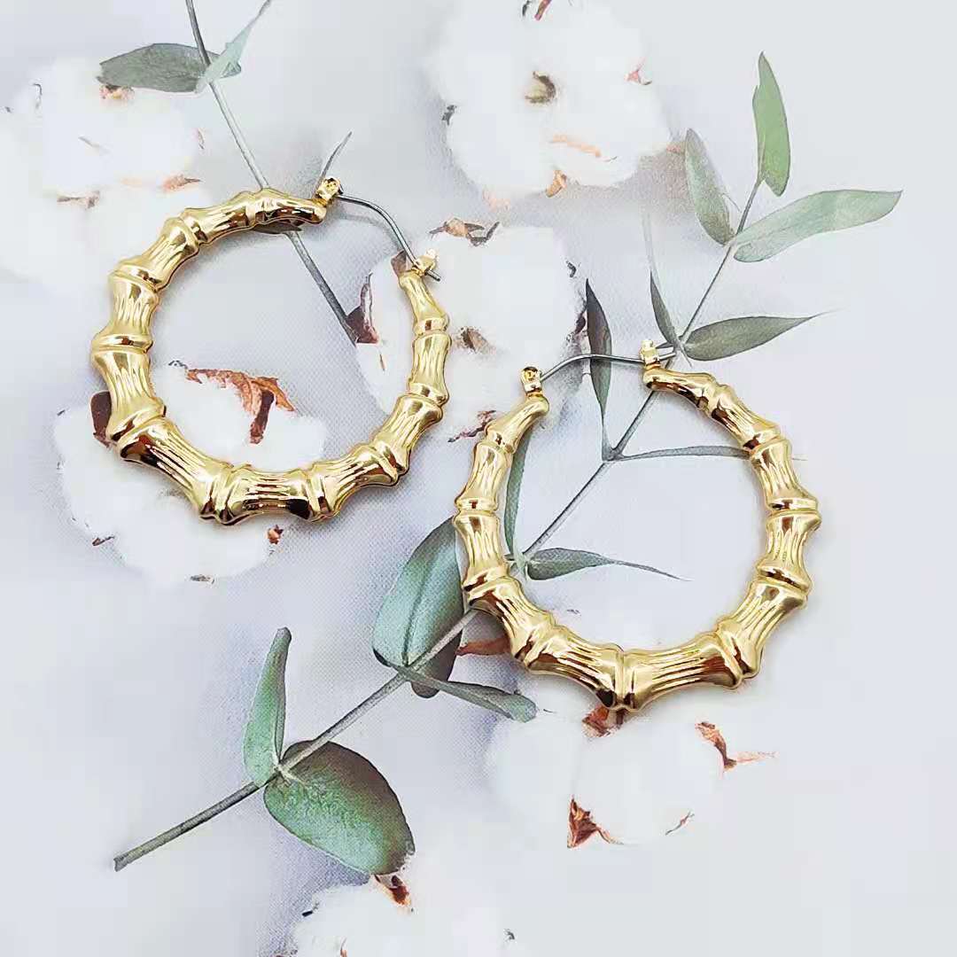 Bamboo Ear Geometric Creative Fashion Punk Earrings