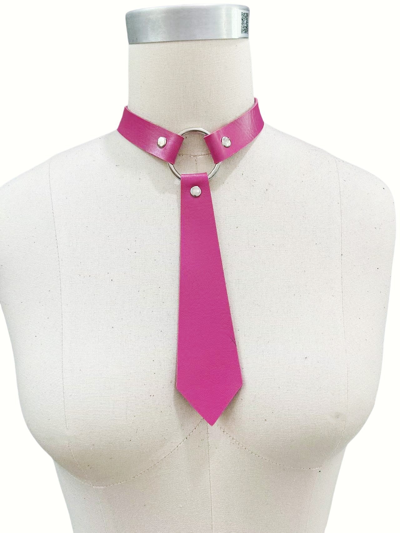 Fashion Personality Leather Bondage Tie Punk Collar