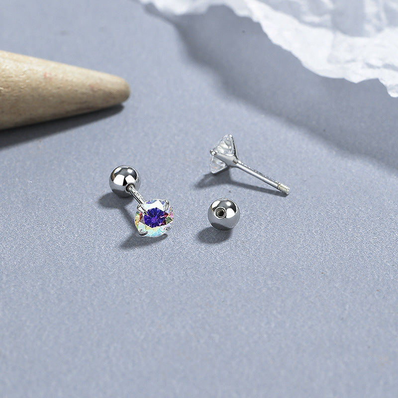 Women's Colorful Zircon Thread Simple Ear Bone Graceful Earrings