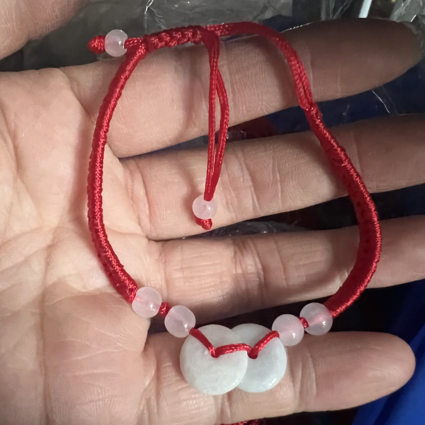 Women's & Men's Jade Goddess Lucky Right Rain Red Rope Gift Bracelets