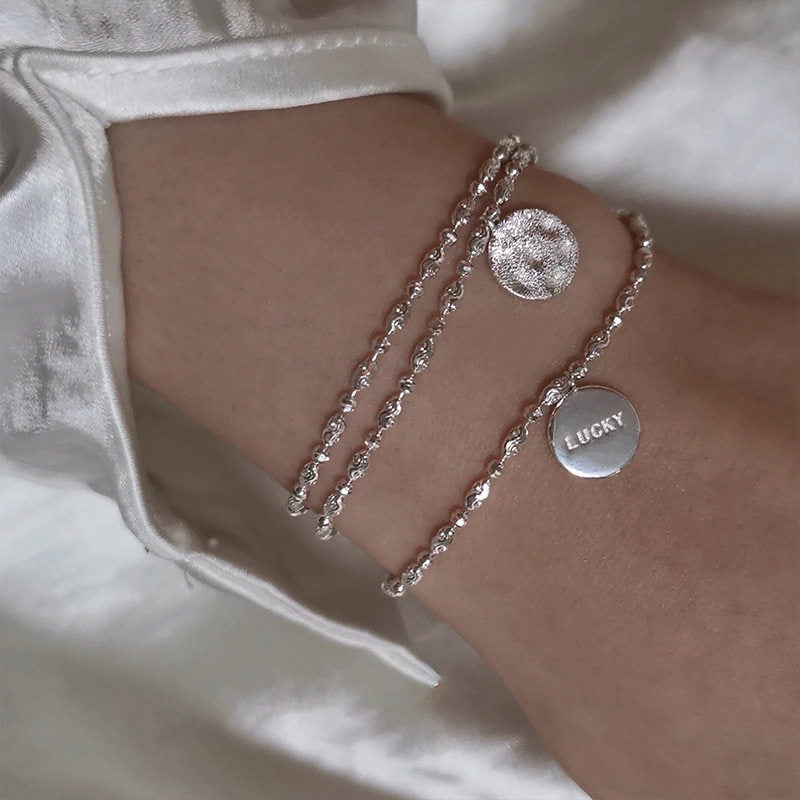 Women's Simple Sparkling Round For Niche Design Fashion Bracelet