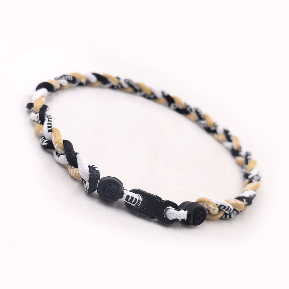 Tornado Titanium Three Braid Rope Neckband Necklaces