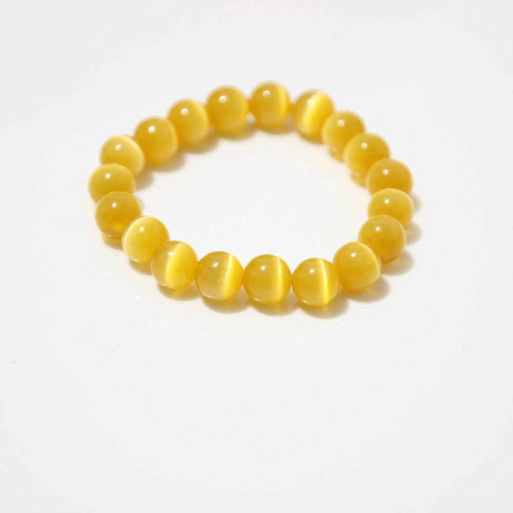 Women's Natural Pink Crystal Agate Tiger Eye Bracelet