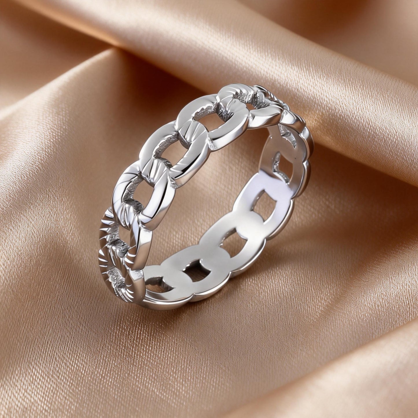 Steel Open-end Niche High-grade Fashion Trend Affordable Luxury Style Ring