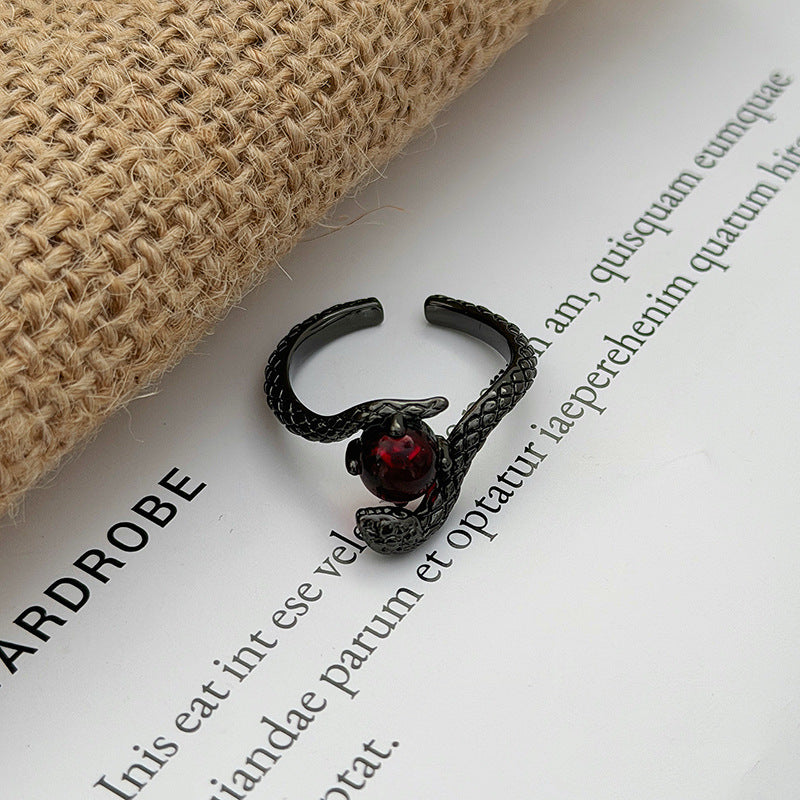 Love Heart Thorns Open Niche Trendy Cool Neutral Twin Index Ring