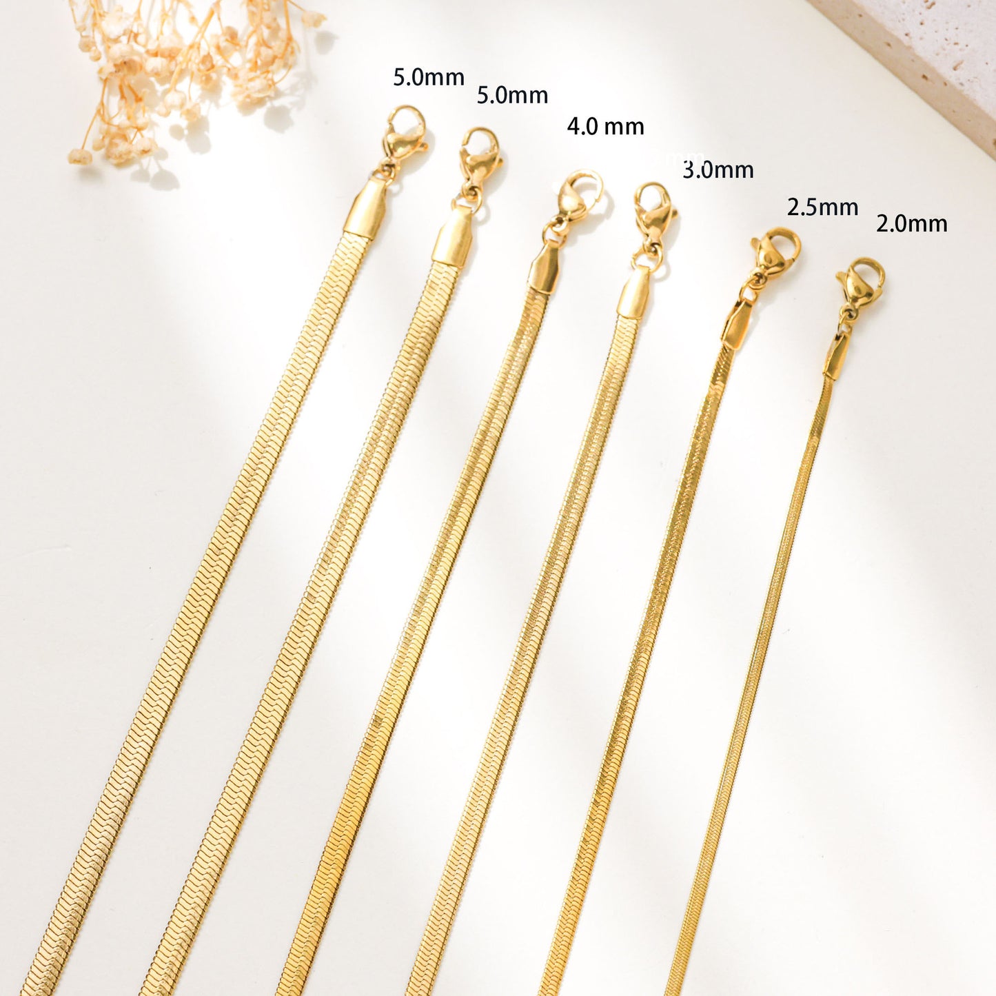 Stainless Steel Blade Chain Like Flat Bracelets