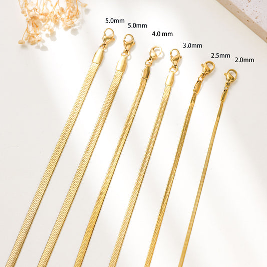 Stainless Steel Blade Chain Like Flat Bracelets