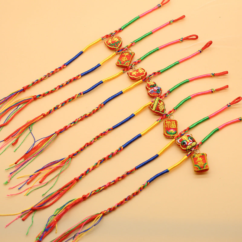Boat Festival Colorful Rope Hand-woven Tiger Head Bracelets