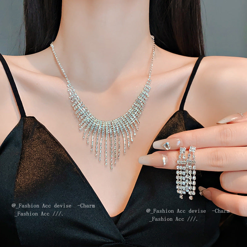 Women's Cold Style Geometric Tassel Light Luxury High-grade Sense Jewelry Set
