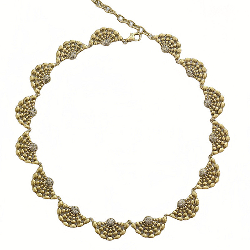 Hollow Round Niche Design Sweater Chain Light Luxury High Necklaces