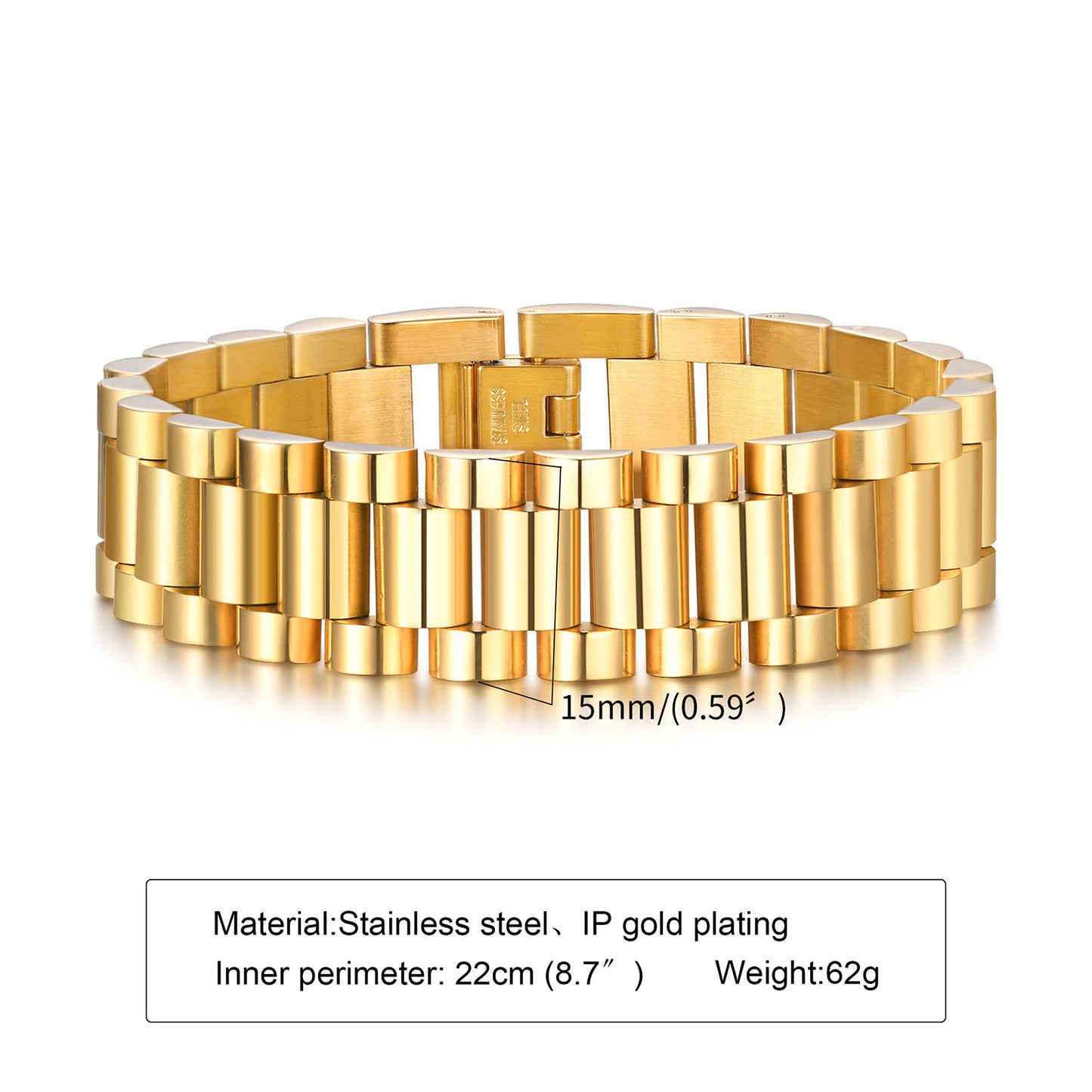 Attractive Innovative Stainless Steel Strap Couple Bracelets