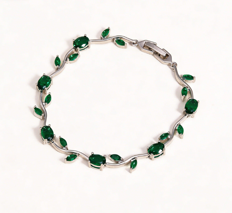 Tulip Colorful Crystals Gem Flower Light Bracelet