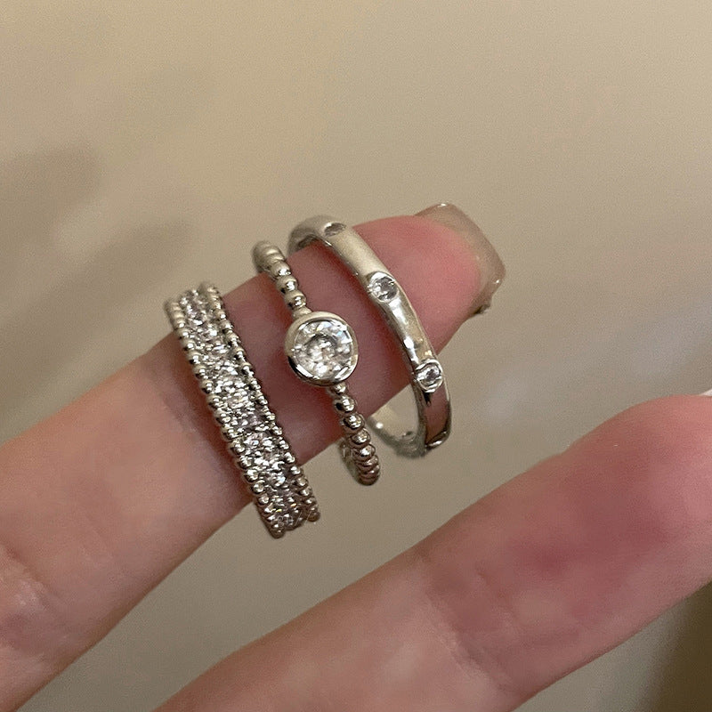 Women's Fashionable Simple Elegant High Sense Personality Geometry Open-end Rings