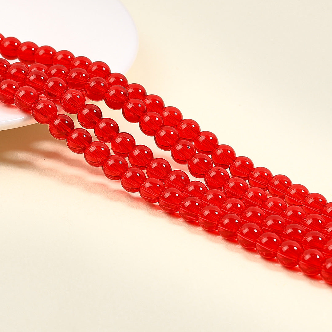 Fashion Glass Bead Transparent Color Imitation Jewelry Accessories