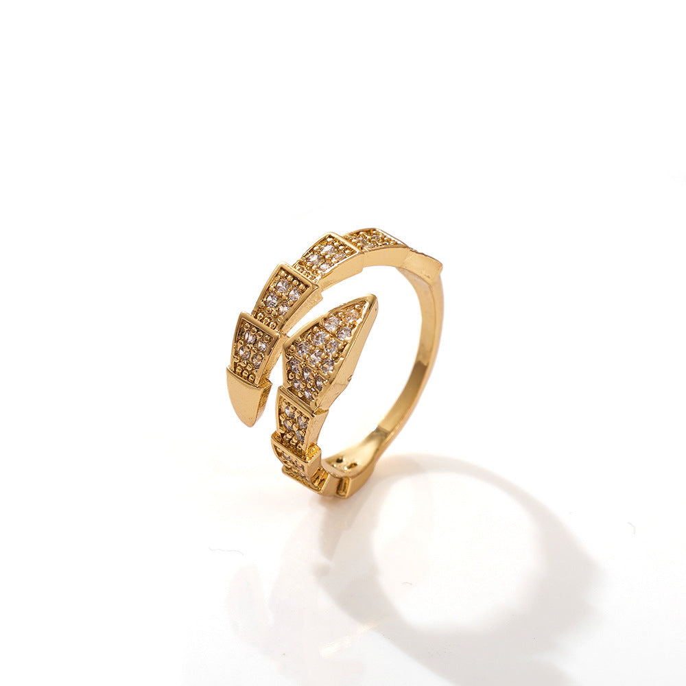 Diamond Open Light Luxury Minority Design Ring