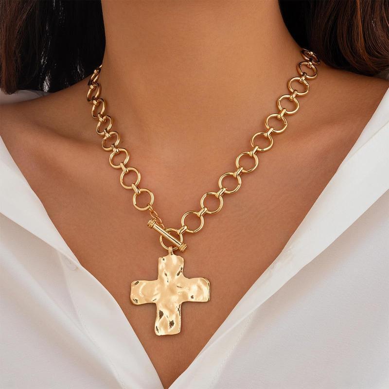 Thick Cross Cold Style Simple Clavicle Chain Female Light Pendants