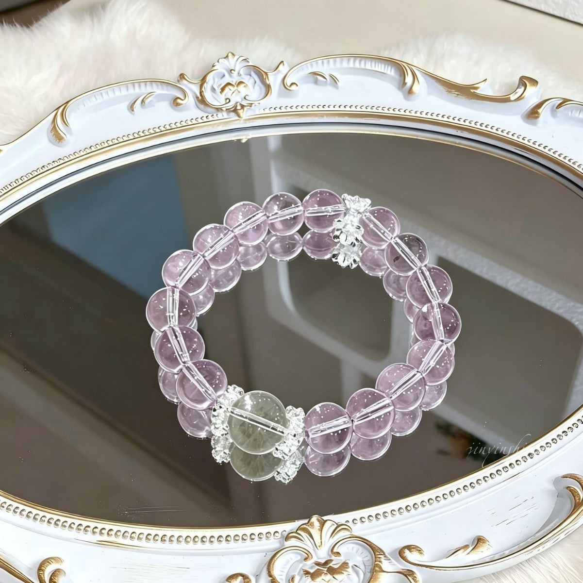 Women's Amethyst Chinese Beaded National Style Light Luxury Exquisite High Sense Bracelet