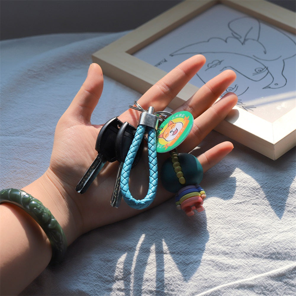 Color Creative Weaving Leather Rope Car Jewelry Accessories