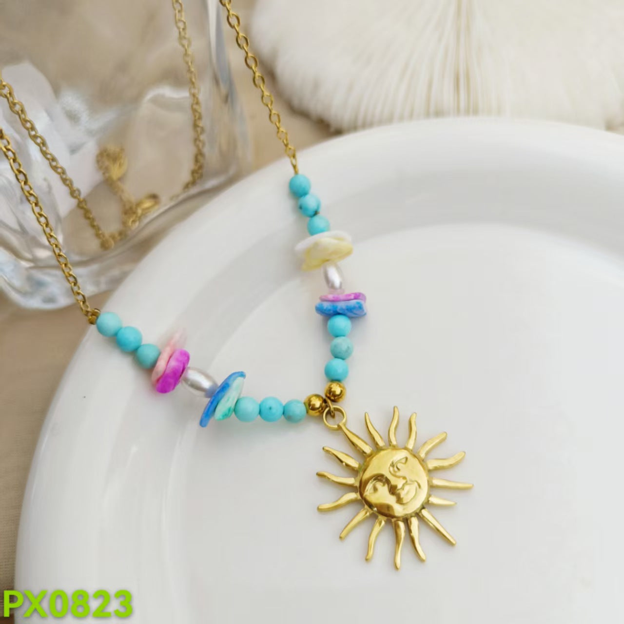 Starfish Stainless Steel Shell Pearl Fashion Necklaces