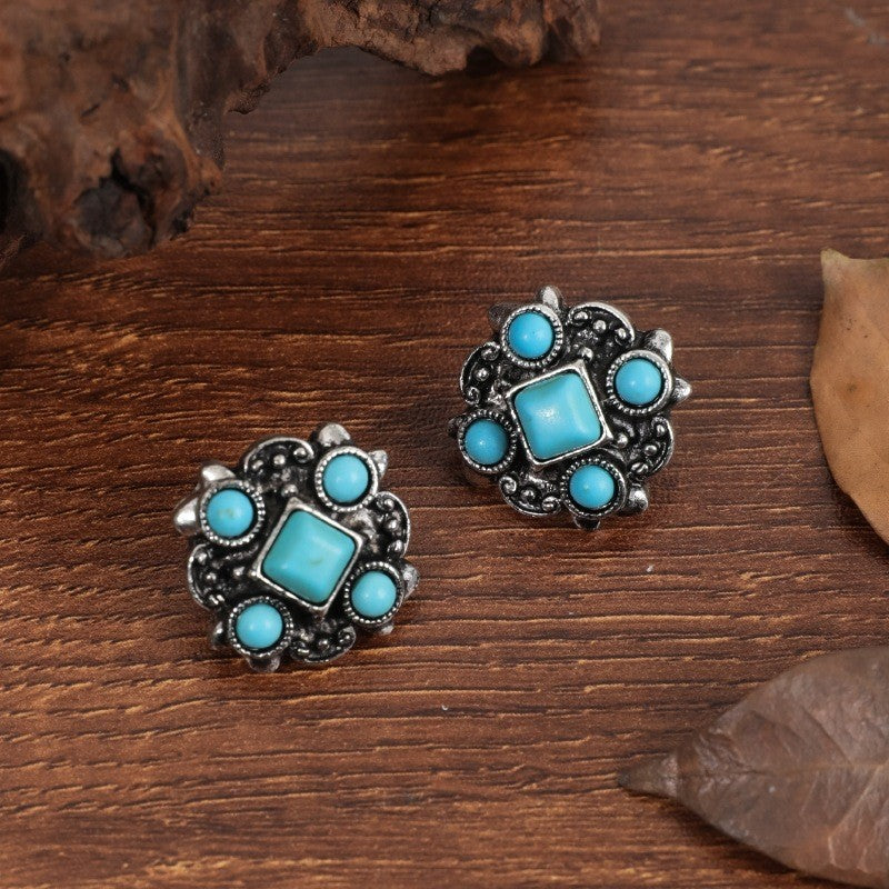 Ethnic Style Bohemian Vintage Turquoise Personalized Earrings