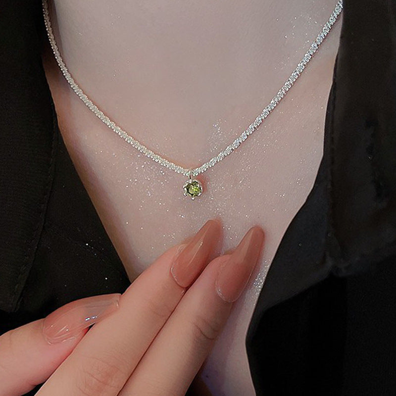 Women's Stitching Heart Clavicle Chain Light Luxury Necklaces